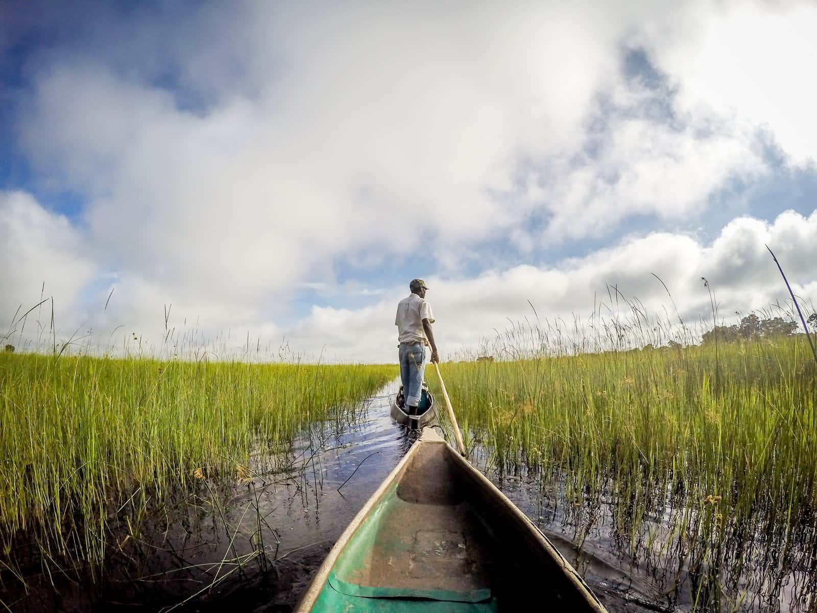 A Mokoro Ride in the Okavango Delta in Africa Group Tours