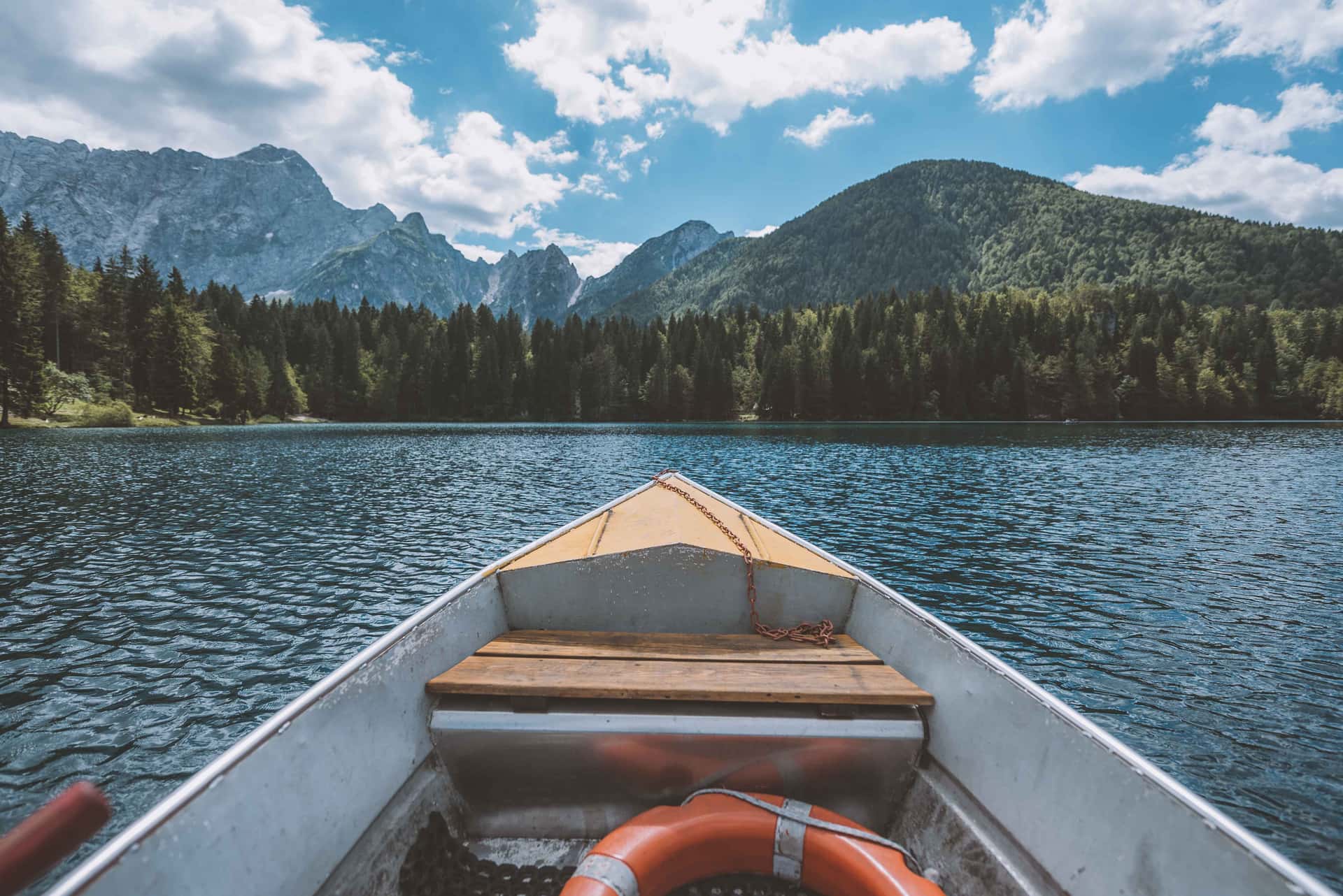Canoe In Emerald Lake in Canada