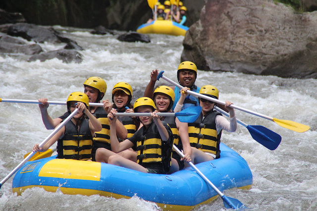 white water rafting at ayung river