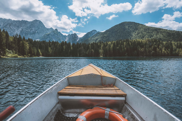 Canoe In Emerald Lake