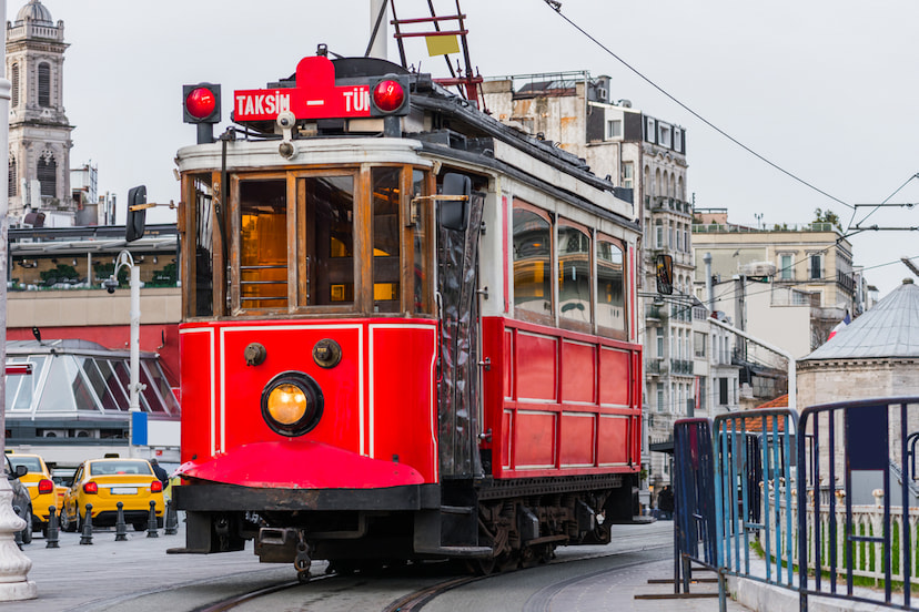 Catch The Tram At Taksim Square