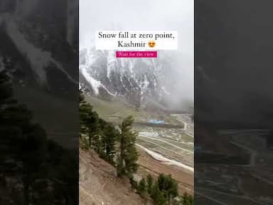 Snowfall at Zero point Kashmir!!!