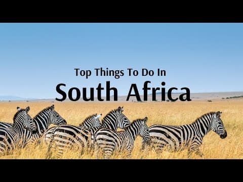 Top Things To Do & Places To Visit in South Africa