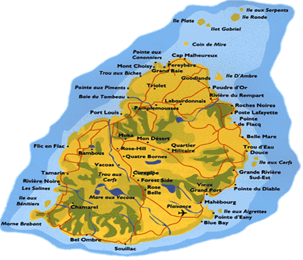 Ile Aux Cerf - Map