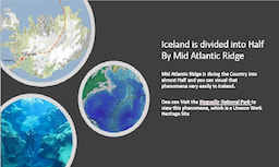 Iceland is divided into Half By Mid Atlantic Ridge