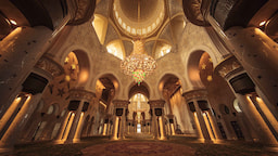 Abu Dhabi Grand Mosque Inside View