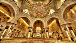 Abu Dhabi Grand Mosque Inside View