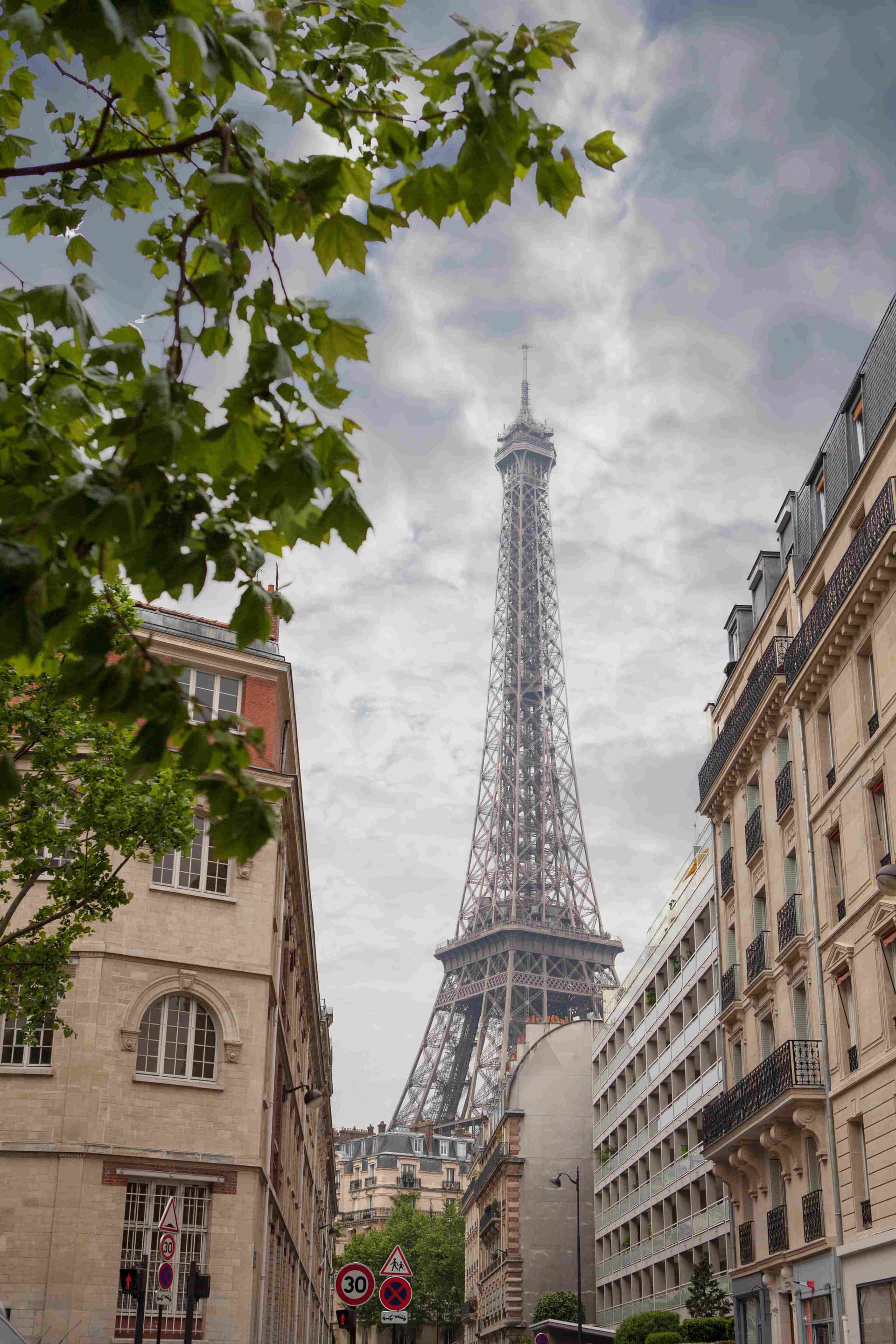 Building in Paris near Eiffel Tower
