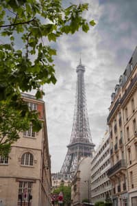 Building in Paris near Eiffel Tower