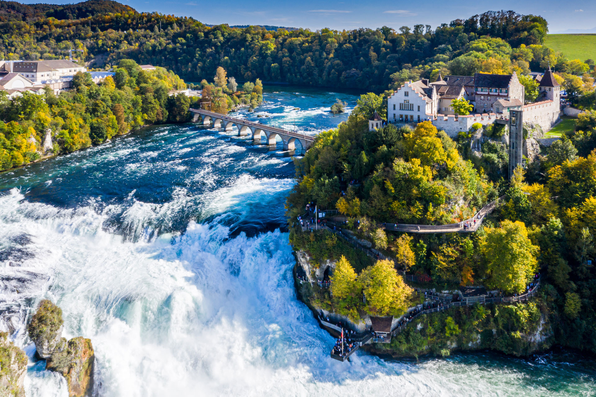Rhine Falls In Switzerland