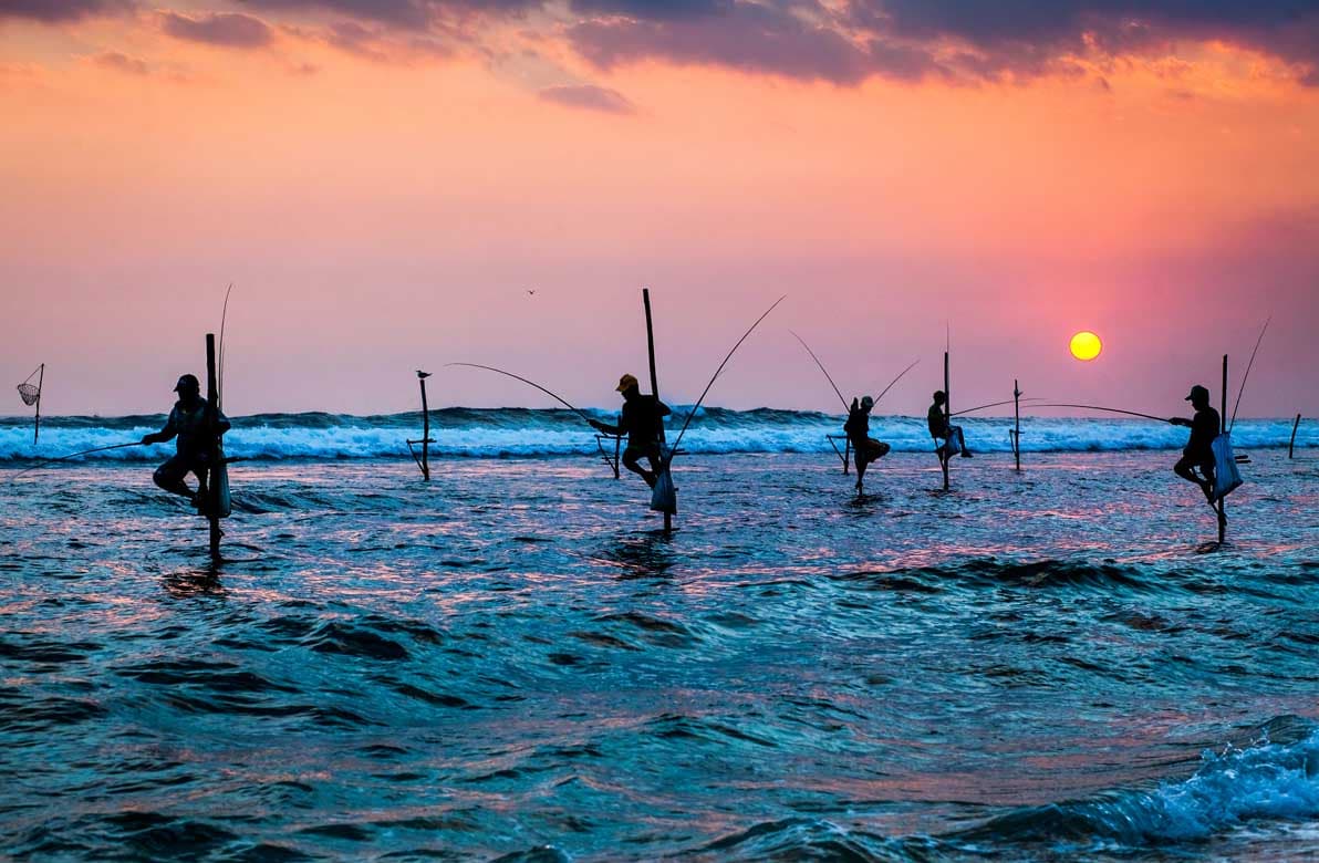 traditional stilt fishermen