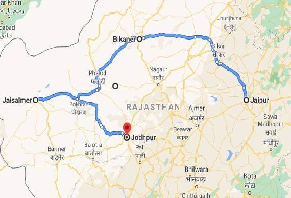 Images/ItineraryMap/jaipur bikaner jaisalmer & jodhpur map.jpg