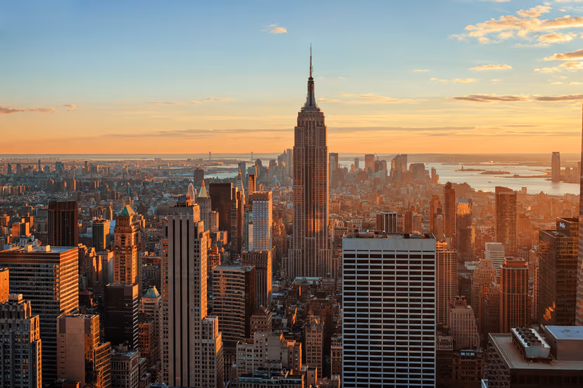 Enjoy views of Manhattan from the Empire State building