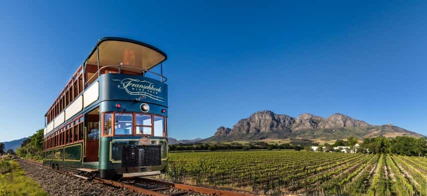 Hop aboard the Franschhoek Wine Tram in South Africa Luxury Hotel Deals