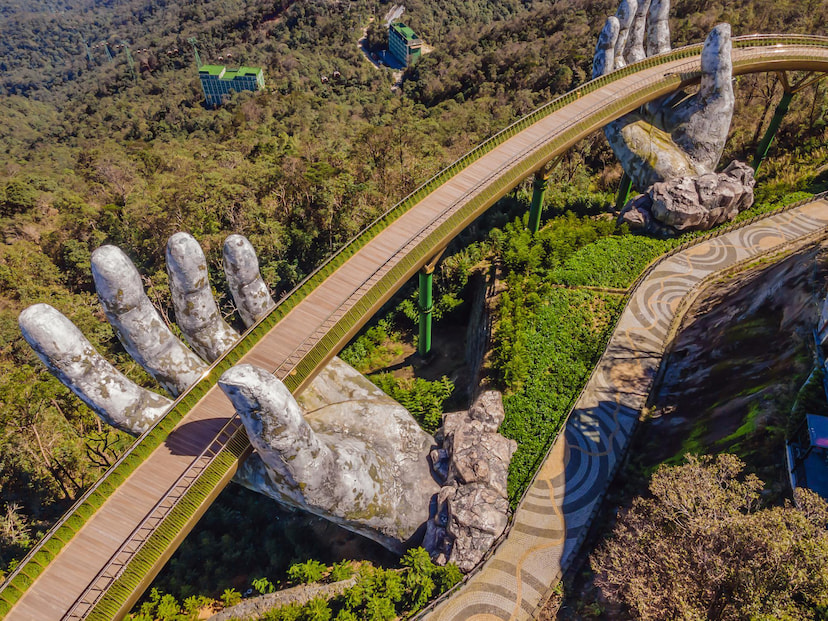 Stroll the Golden Hands Bridge in Da Nang