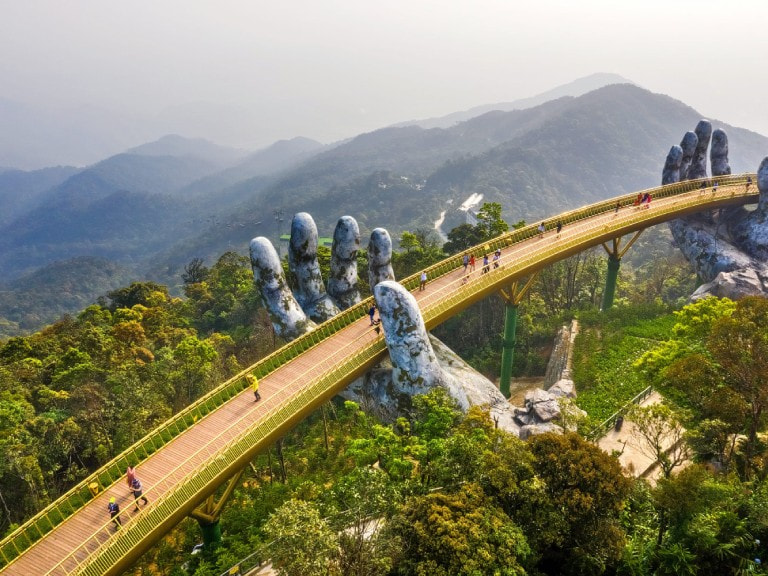 Stroll the Golden Hands Bridge in Da Nang - 1