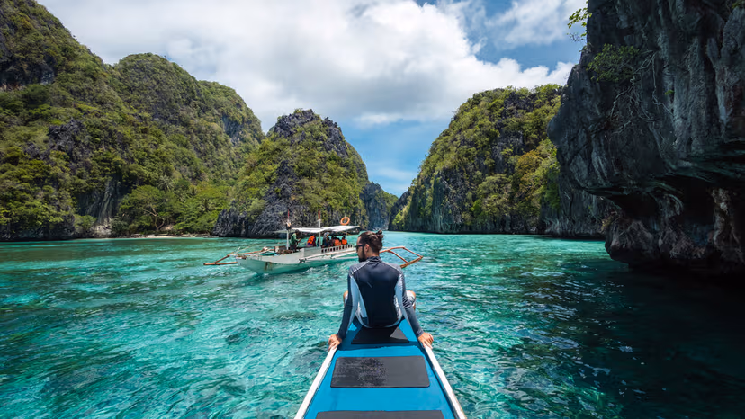 Take a dip in the lagoons in Coron