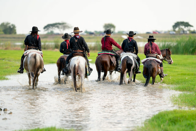 Try Horseback riding through the flooded Delta