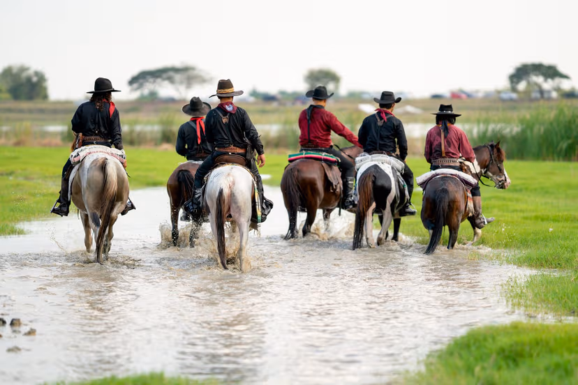 Try Horseback riding through the flooded Delta