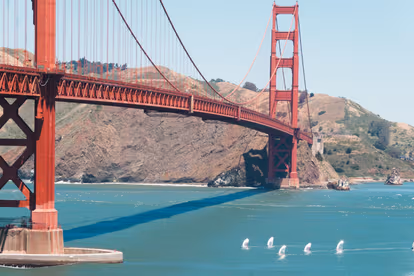 Walk Offshore At Golden Gate Bridge