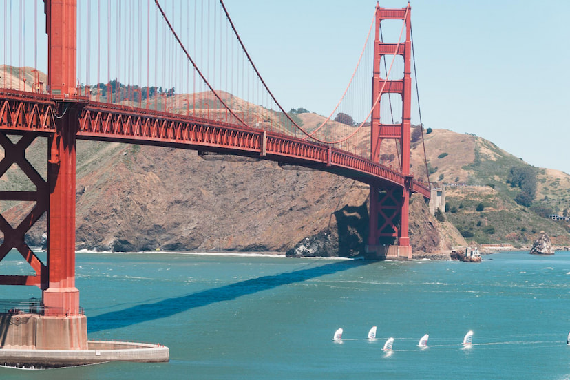 Walk Offshore At Golden Gate Bridge