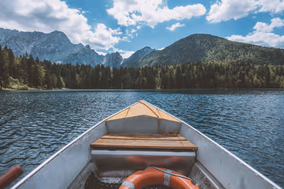 Canoe In Emerald Lake