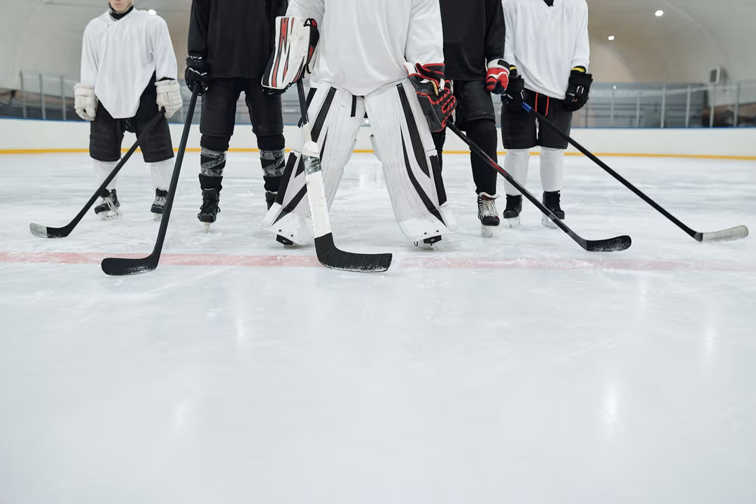 Get Up Close To An Ice Hockey Team