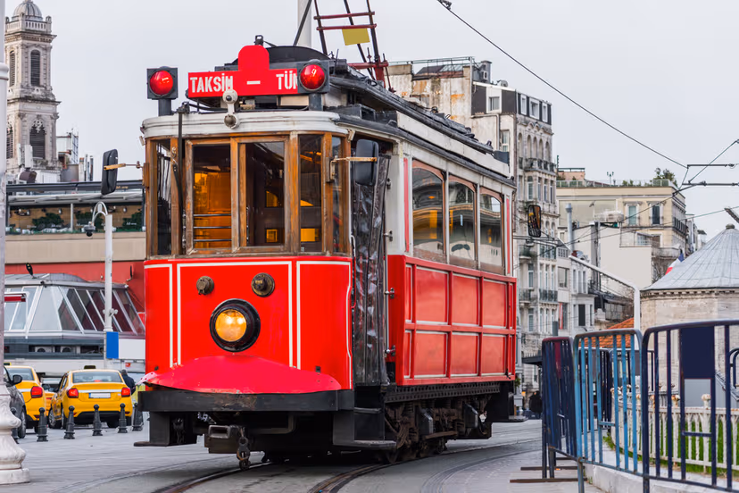 Catch The Tram At Taksim Square