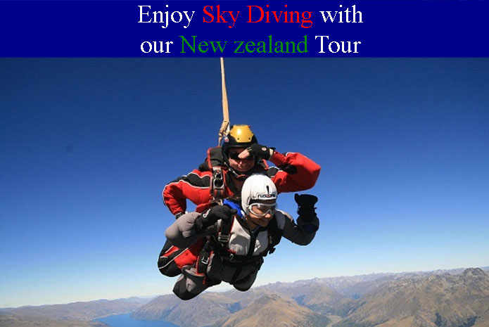 Enjoy Sky Diving with our New Zealand Tour