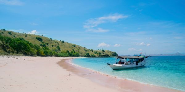 Pink Beach in Indonesia