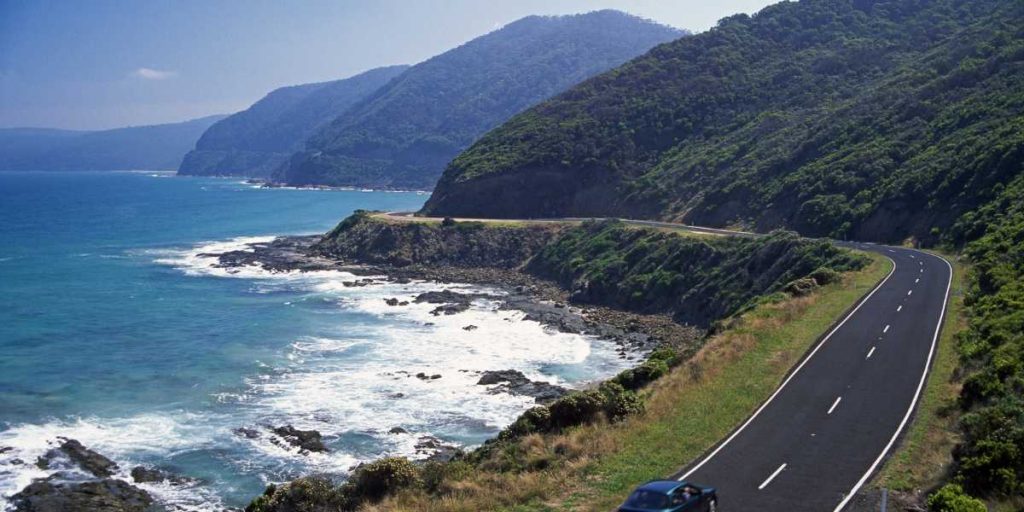 Driving along the Great Ocean Road