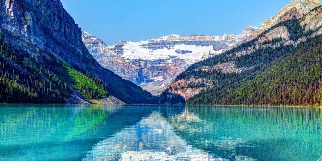 Lake Louise With Mount Victoria Glacier in Banff National Park