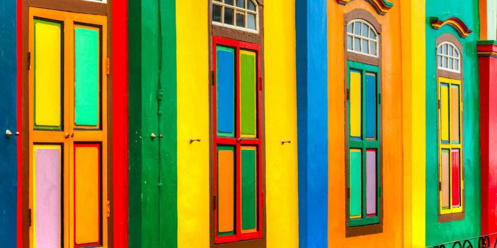 Colorful walls littel India Singapore